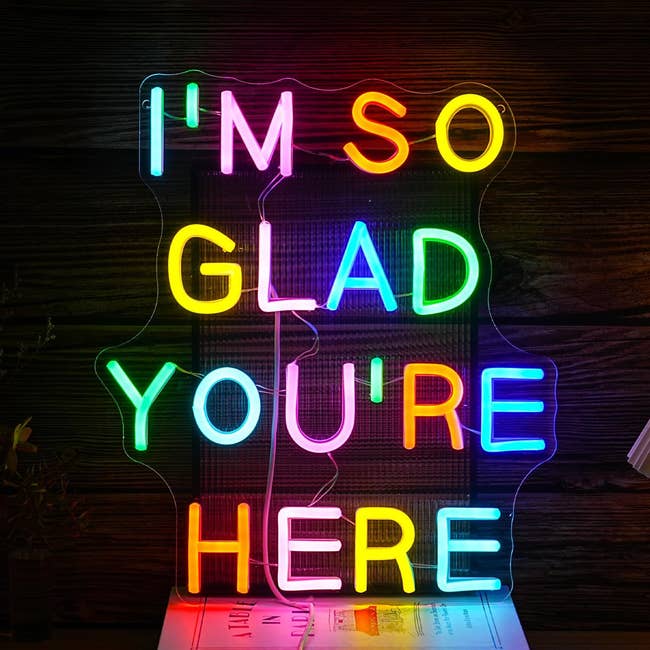 Neon motion with the words