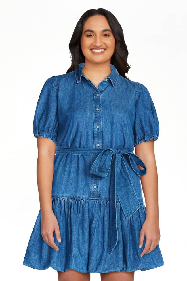 A adjacent up of the dress