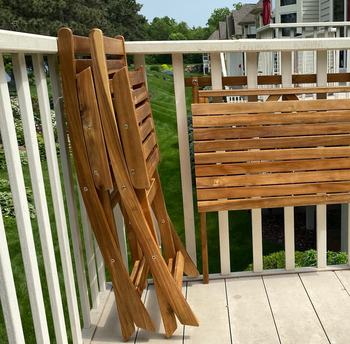 the same set folded up when not in use