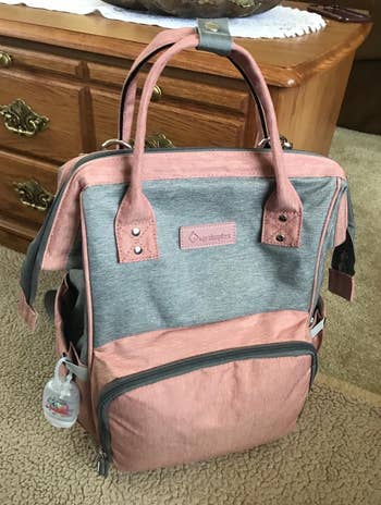 Reviewer image of pink backpack