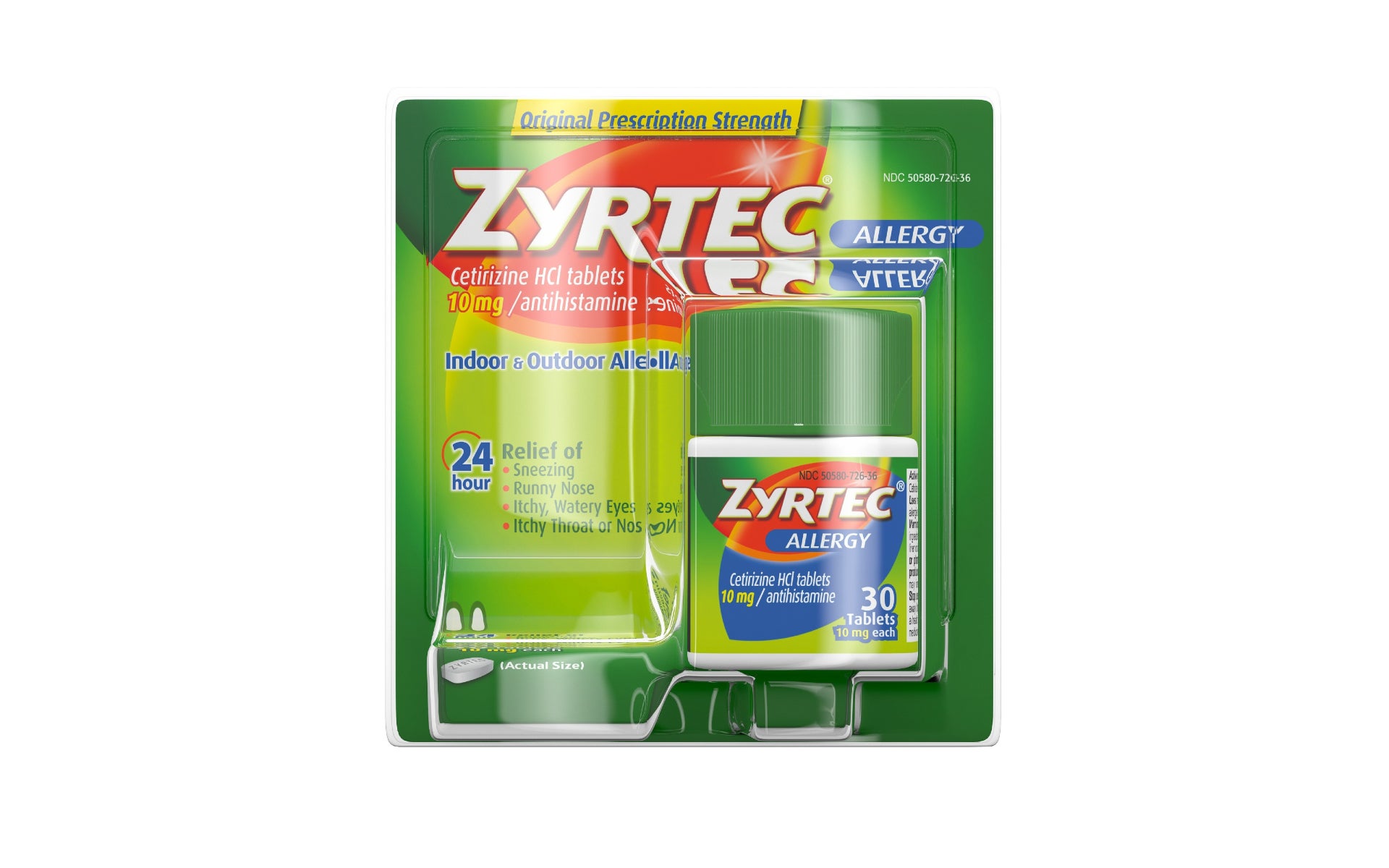 Zyrtec allergy relief tablets