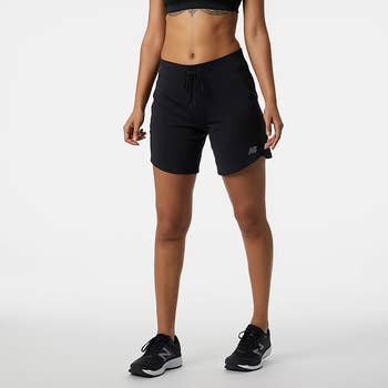 model wearing running shorts 