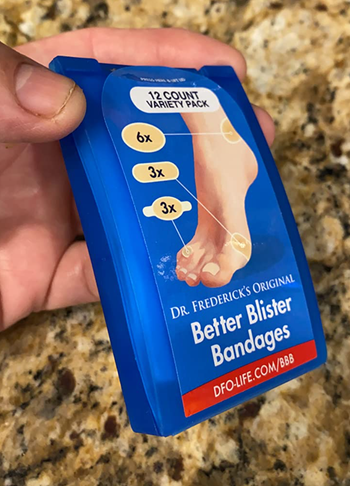 The pack of blister bandages 
