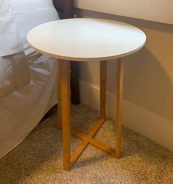 Reviewer image of the white nightstand