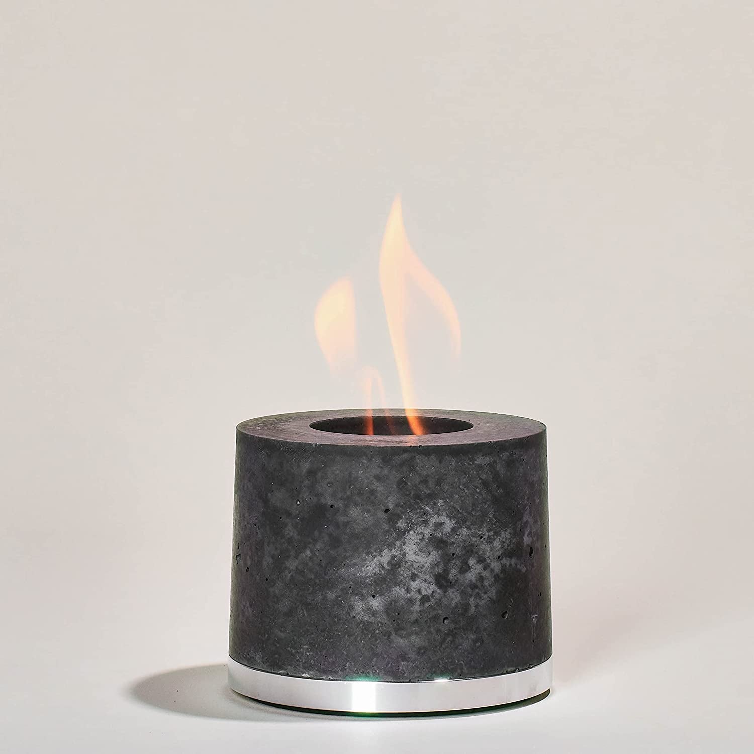 small cement fire display
