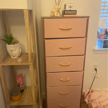 reviewer photo of pink dresser