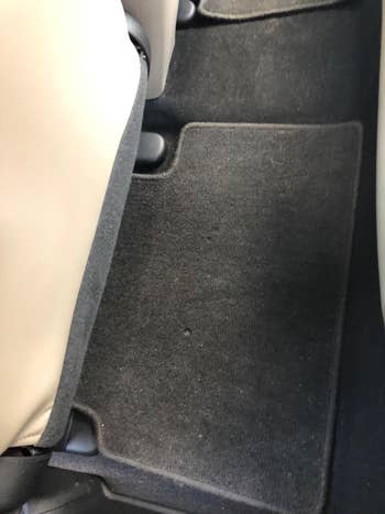 reviewer after image of a clean car floor