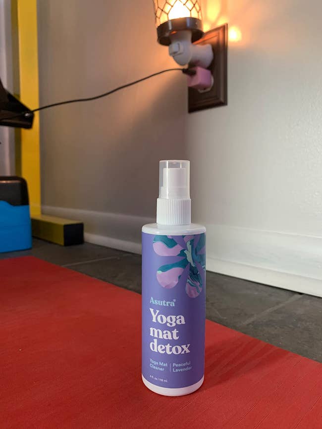 reviewer's purple yoga mat detox