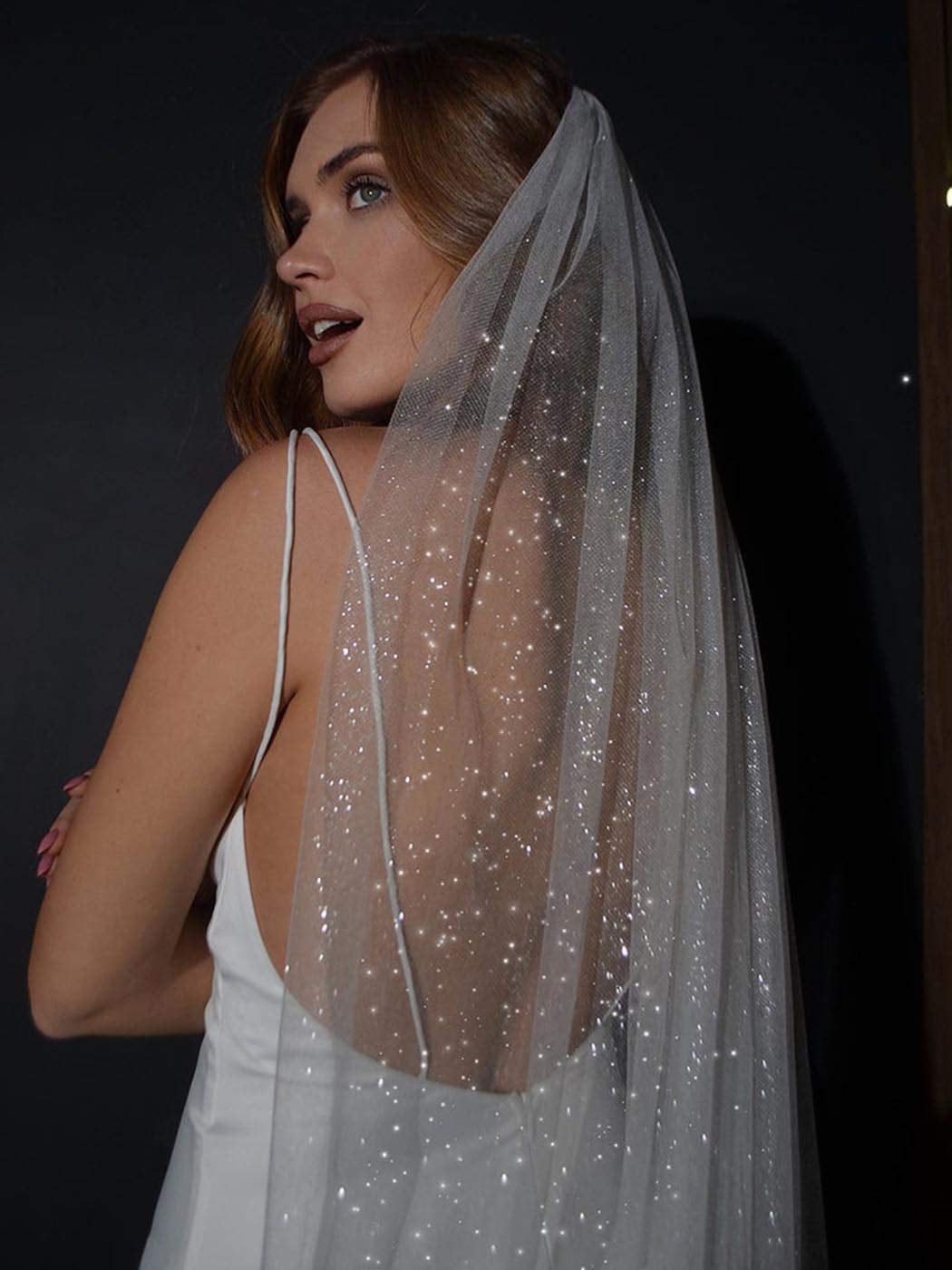 veil with sparkles