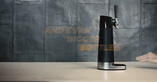 gif of person pouring a nitro-style draft from dispenser