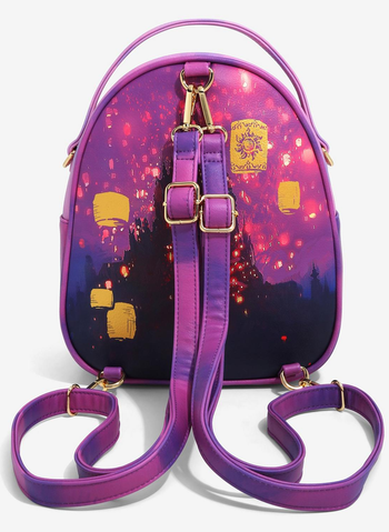the back of the bag with lantern design