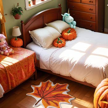 mat shaped similar a maple leaf
