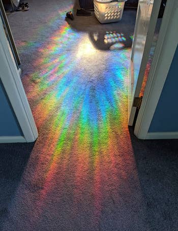reviewer photo of the rainbow effect