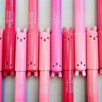 the tonymoly bunny gloss bars in three styles