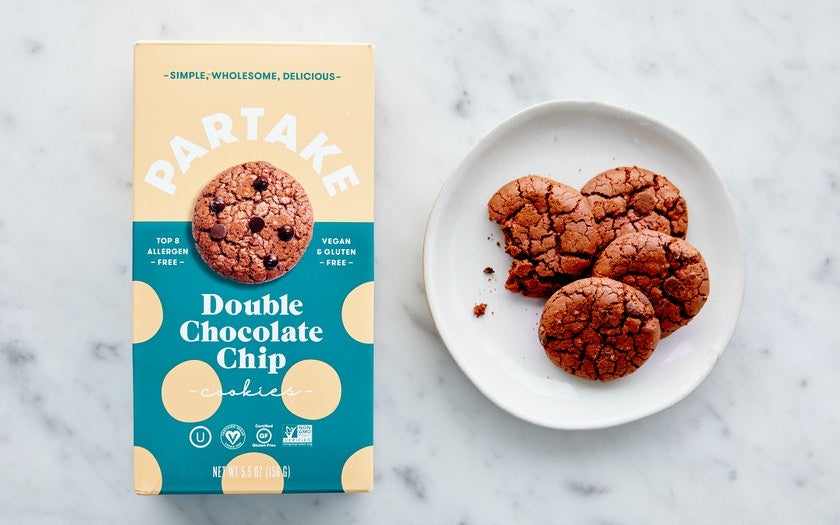 box of double chocolate chip cookies
