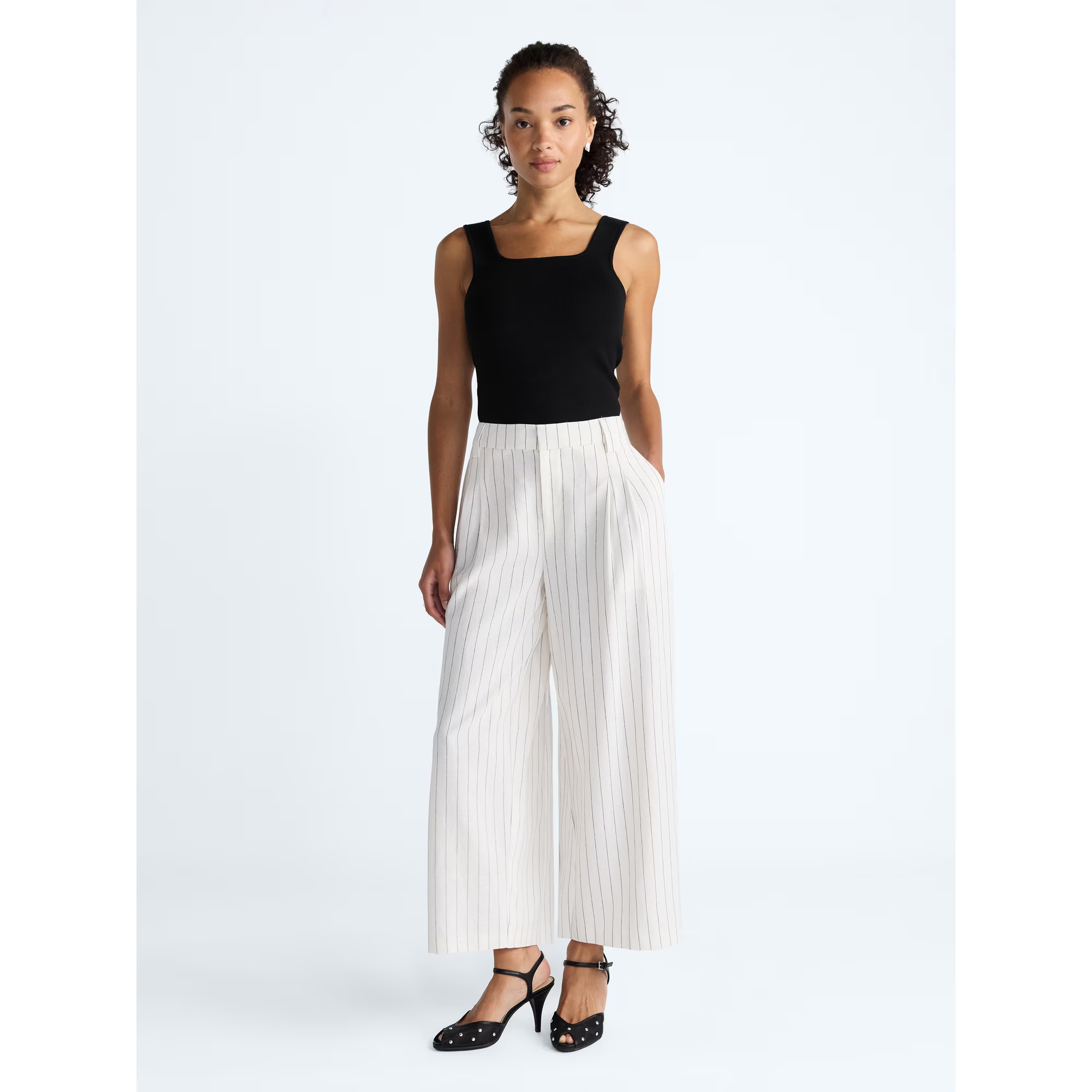 The pants worn by a model