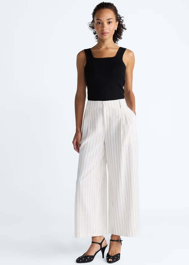 The pants worn by a model