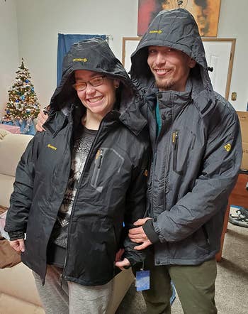 Reviewer image of two people wearing black jackets