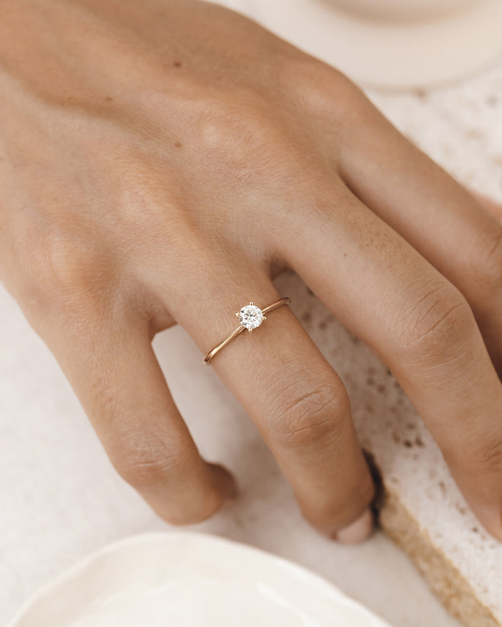 dainty diamond ring