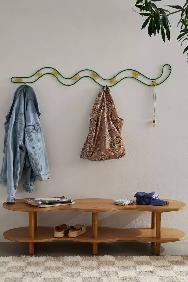 snake multi hook on the wall
