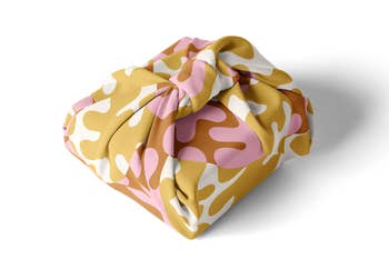 same fabric wrapping a gift