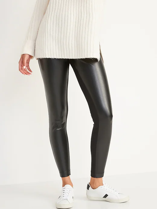 Spanx's Famously Flattering Faux Leather Leggings Now Have Cozy