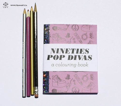 the Nineties Pop Divas mini coloring book