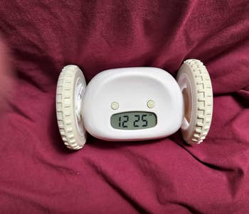 white alarm clock