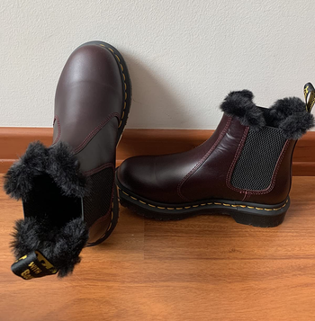 Reviewer image of the oxblood boots