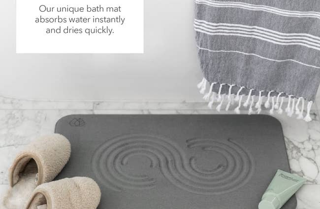 the gray stone bath mat