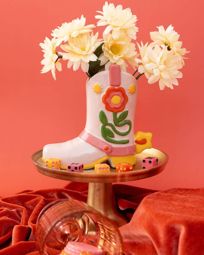 The Cowboy Boot | Suede Tan Floral