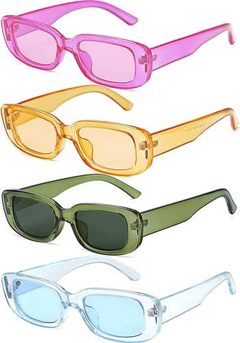 four pairs of sunglasses