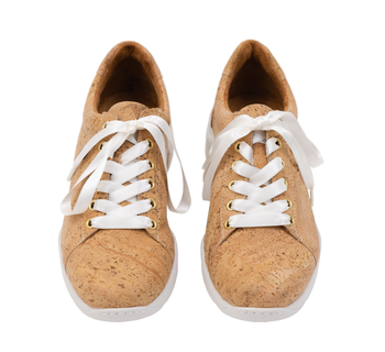 The cork sneakers with white soles