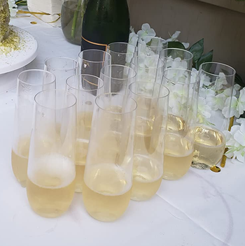 Reviewer image of glasses with white wine