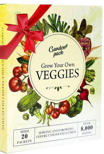 A box of vegetable seeds 