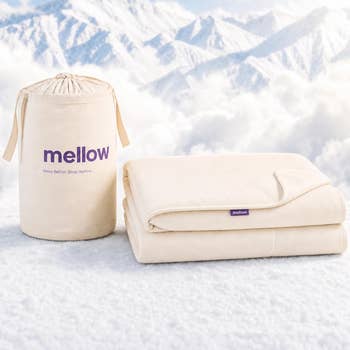 Mellow bedding acceptable   connected  a snowy surface, with a plush broad  and branded retention  bag, perfect  for cozy location  shopping