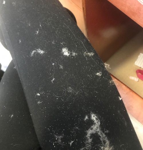 peach fuzz and dead skin a reviewer removed with the tool