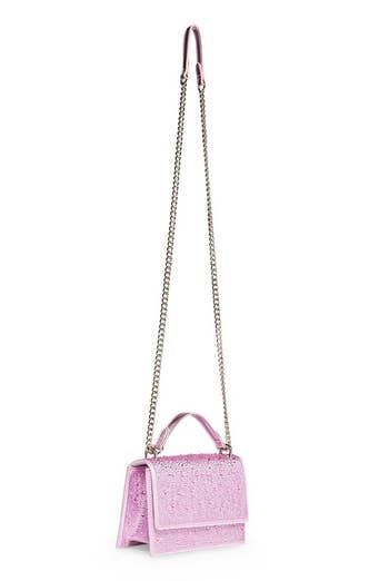 version in pink with crossbody chain on display