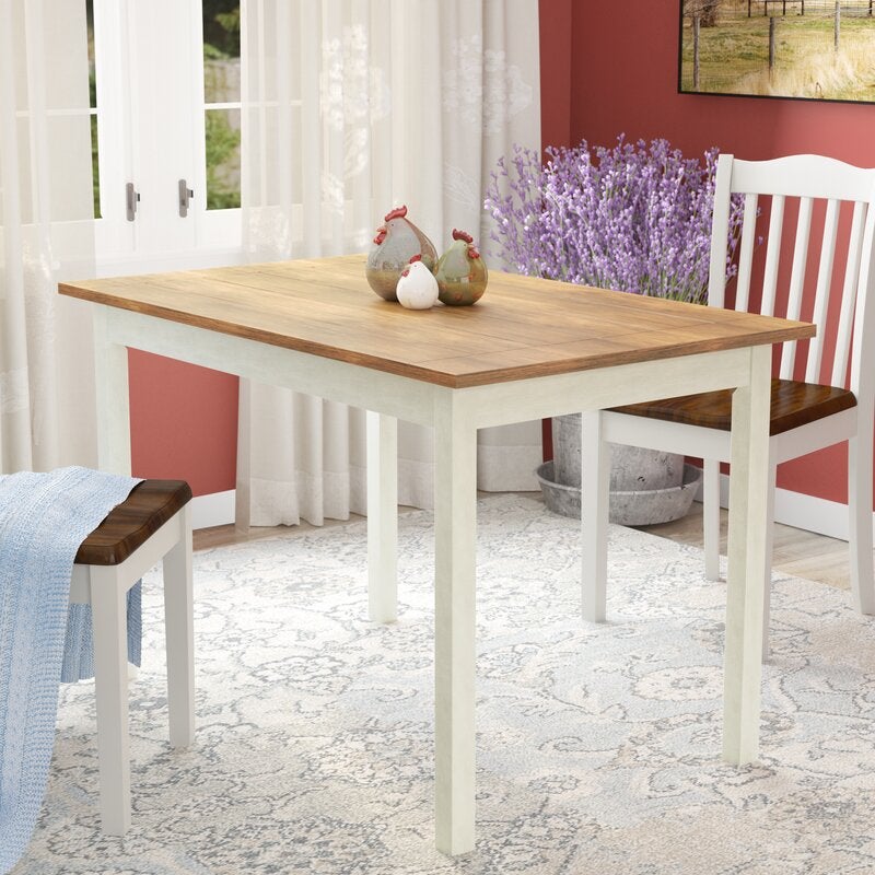 A solid wood table