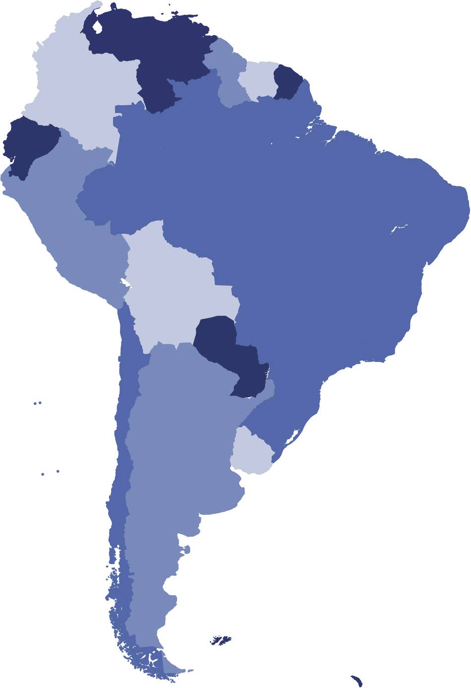 Desafio países da América do Sul - Teste de geografia 