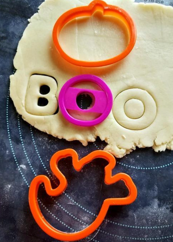 reviewer photo of cookie cutters and cookie dough