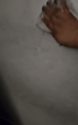 gif of reviewer using cleaner to clean their wall