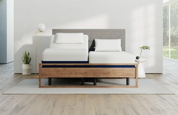 lifestyle photo of split bed frame and mattress 
