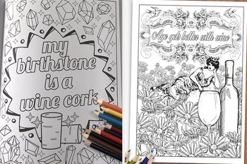 blank coloring pages with designs that say 