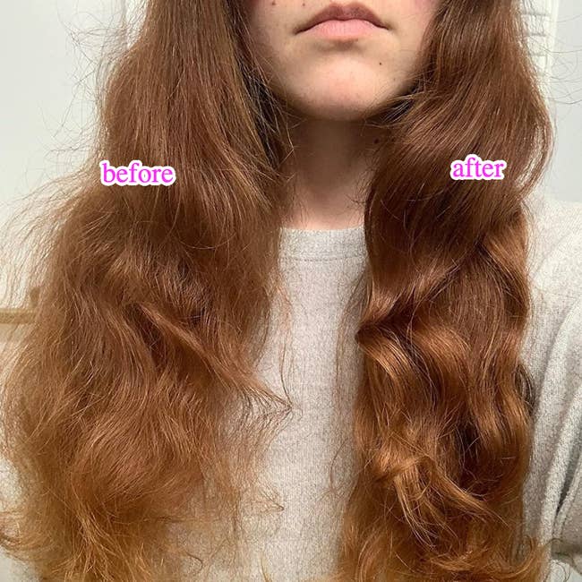 Close-up of a person's hair showing a