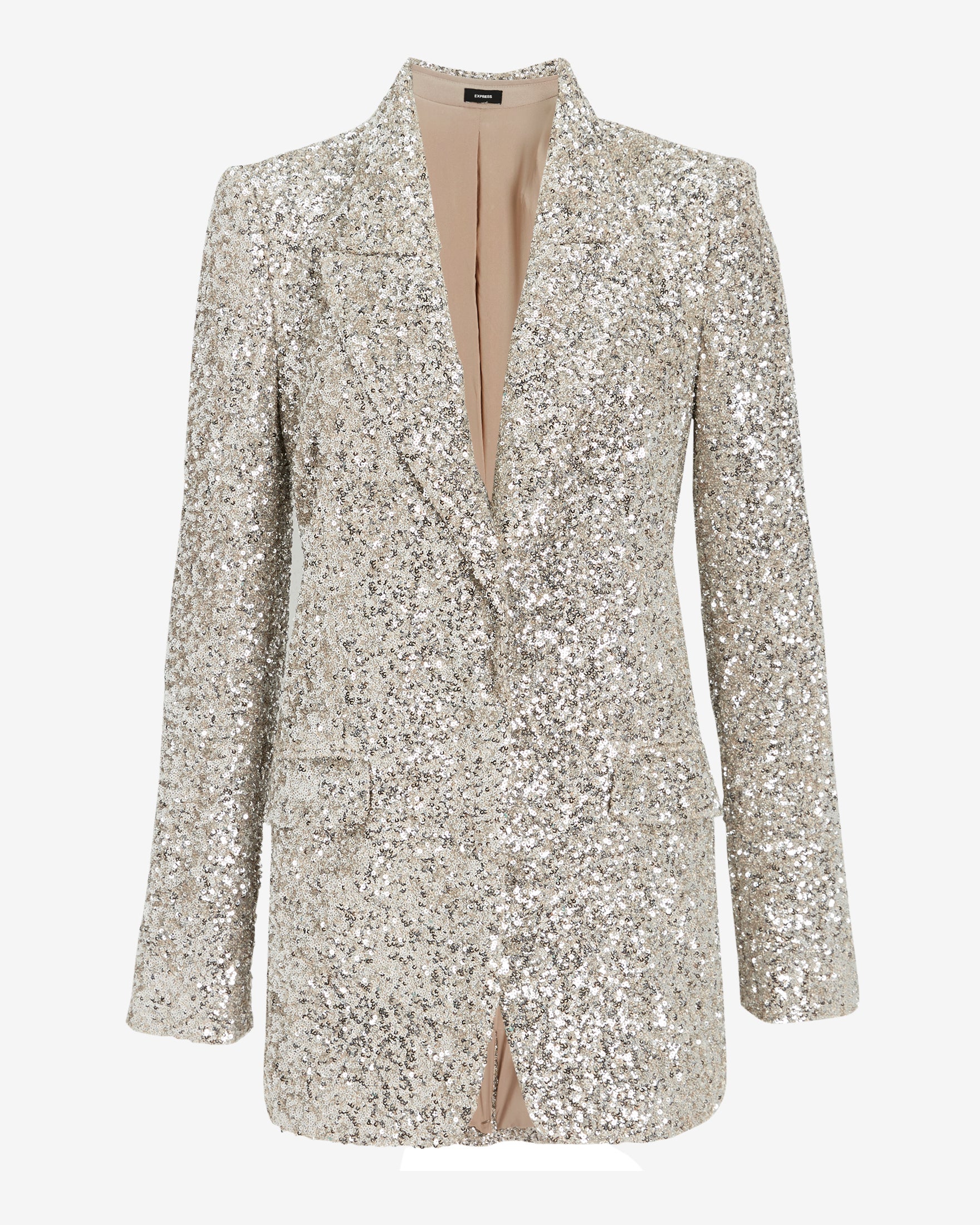 Blazer covered in silver sequins