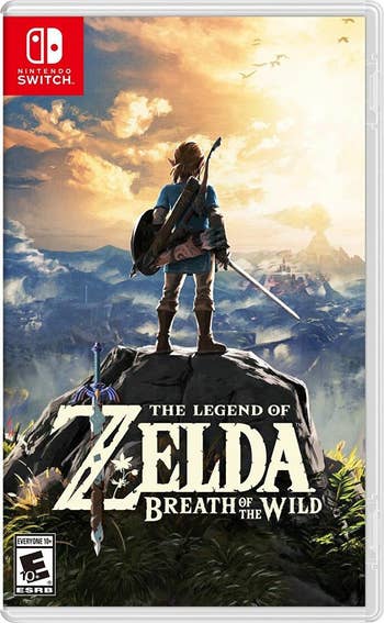 the legend of zelda box art with link on the front