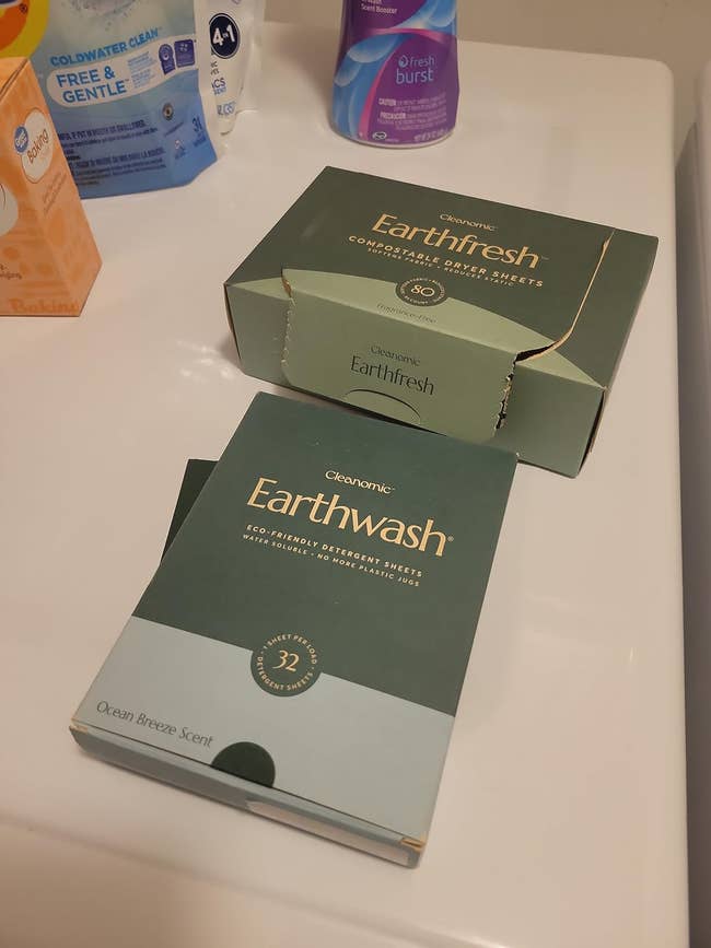 Eco-friendly detergent successful  cardboard packaging, labeled 