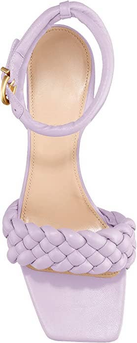 lilac braided heel