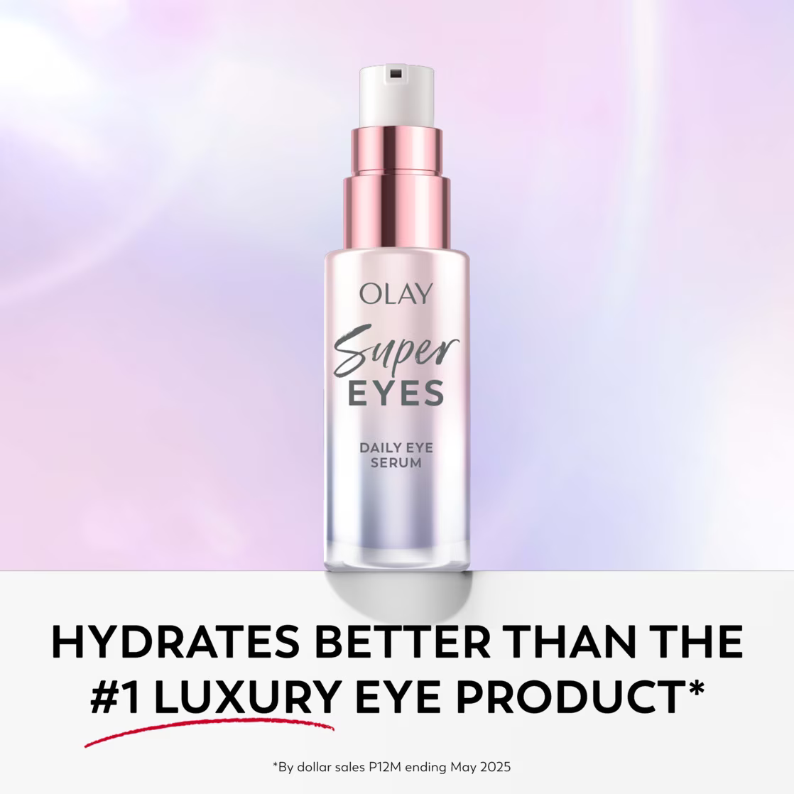 Olay Super Eyes Daily Eye Serum vessel  with substance   claiming it hydrates amended  than the apical  luxury oculus  product